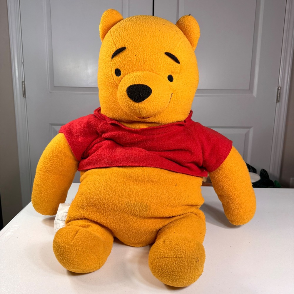 Vintage Disney Winnie the Pooh Plush Stuffed Animal Toy Crown Crafts 28 Inch